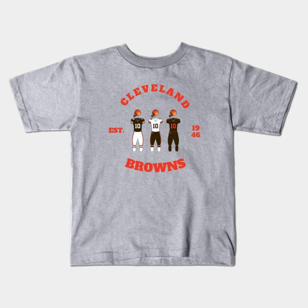 Cleveland Browns/Pittsburgh Steelers Kids T-Shirt by Aldrvnd